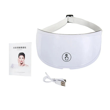 7 Colors LED Face Mask Beauty Machine Neck Part Mask LED Photon Facial Mask Repaired Skin Anti Aging Skin Rejuvenation Tool