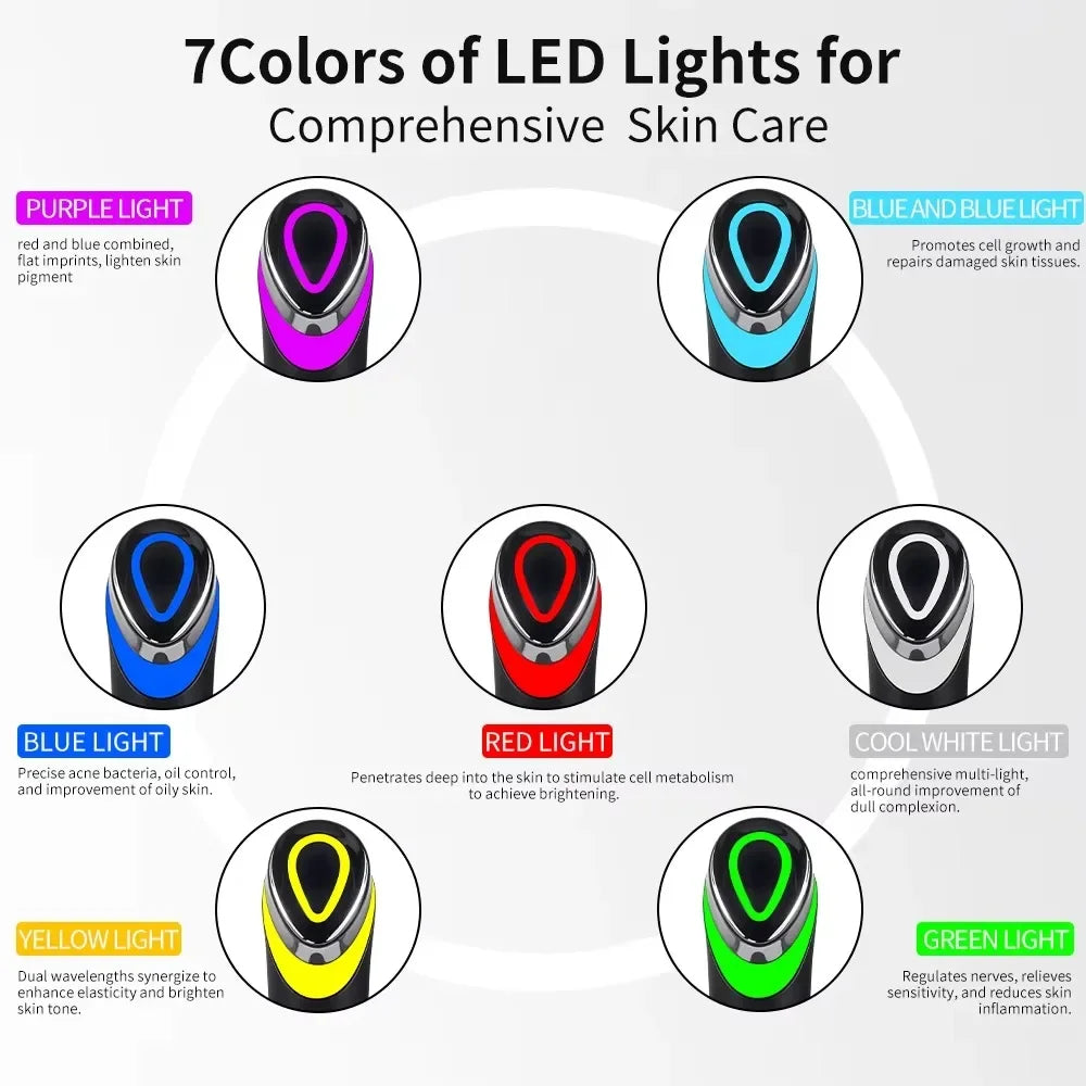 7-Color LED Facial Lifting Wand – Ager Booster Pro