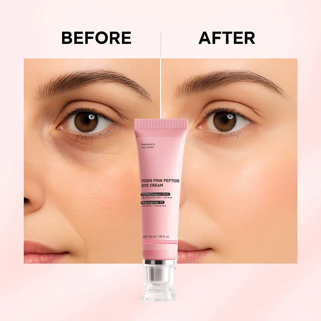 PDRN Pink Peptide Eye Cream 30ml for Women Reduces Dark Circles &amp; Wrinkles, Lifting and Firming, Deep Moisturizing
