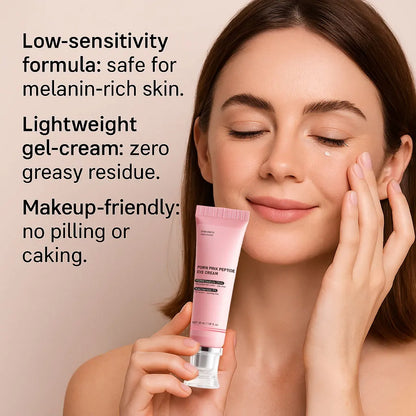 PDRN Pink Peptide Eye Cream 30ml for Women Reduces Dark Circles &amp; Wrinkles, Lifting and Firming, Deep Moisturizing