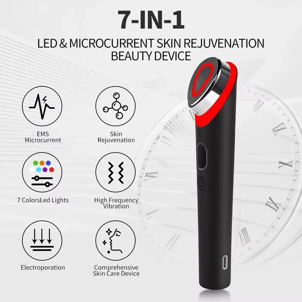 7-Color LED Facial Lifting Wand – Ager Booster Pro
