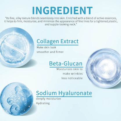 Collagen Neck Mask: Firm, Brighten &amp; Hydrate. Anti-Aging, Tighten, Nourish, Smooth Wrinkles. Deep Moisturize for Youthful Neck S