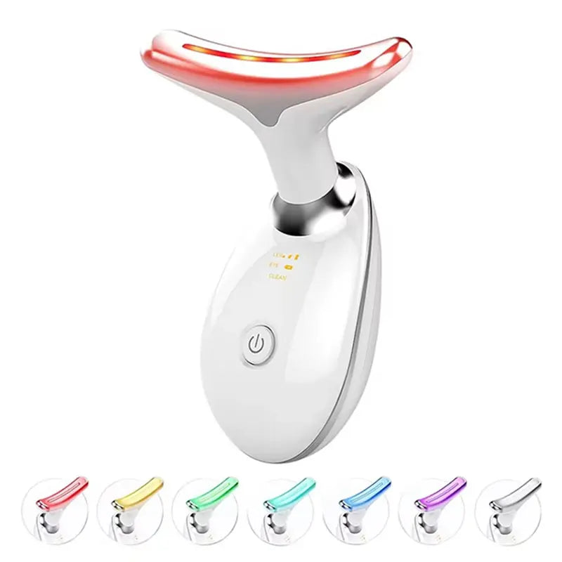 7 Colors LED Lights Face Neck Beauty Device Vibration Massage Improve Neck Lines Face Lifting Machine for Wrinkles, Double Chin4