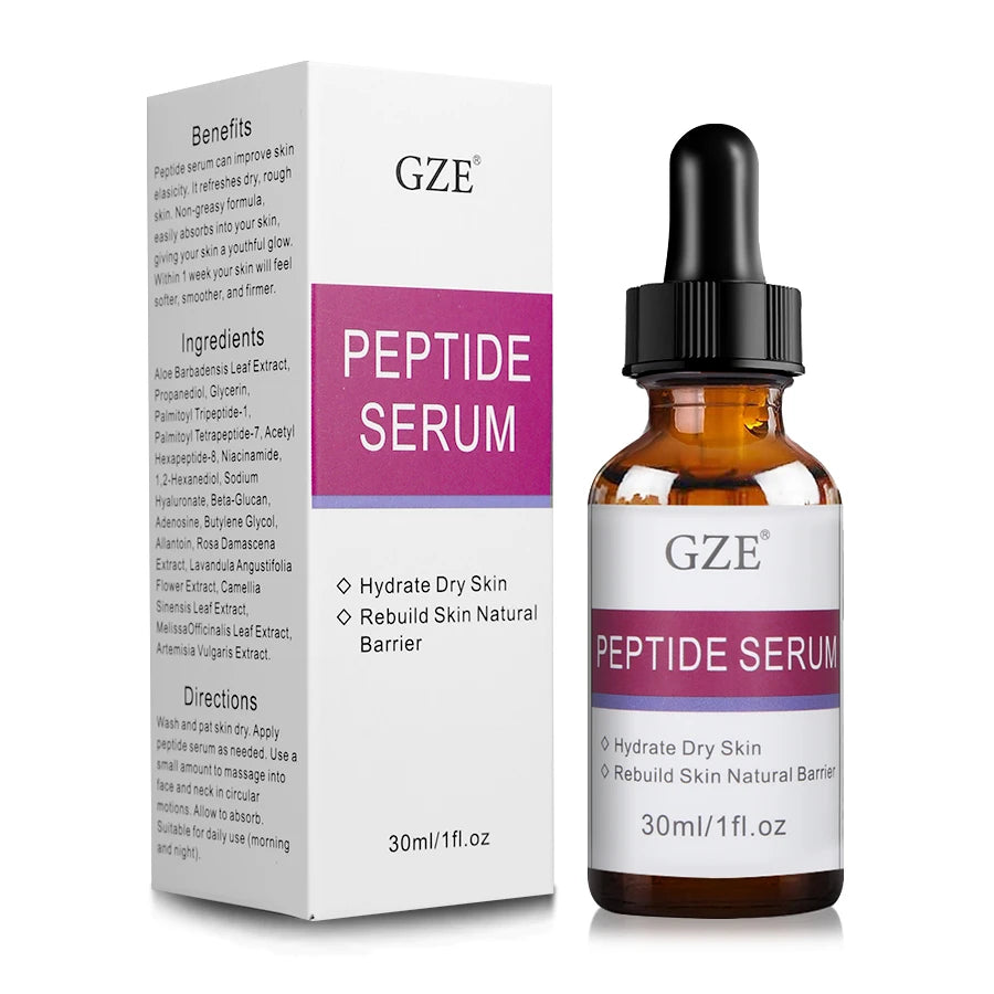 GZE Collagen Peptide Serum - MATRIXYL 3000 Serum Anti Aging Collagen Serum for Face, Reduces Fine Lines &amp; Wrinkles, Heals