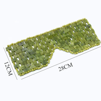 Natural Xiuyan Jade Facial Mask Gouache Scraper Roller Massager Jade Stone Guasha Cold Therapy Anti Aging Jade Mask Beauty Tool