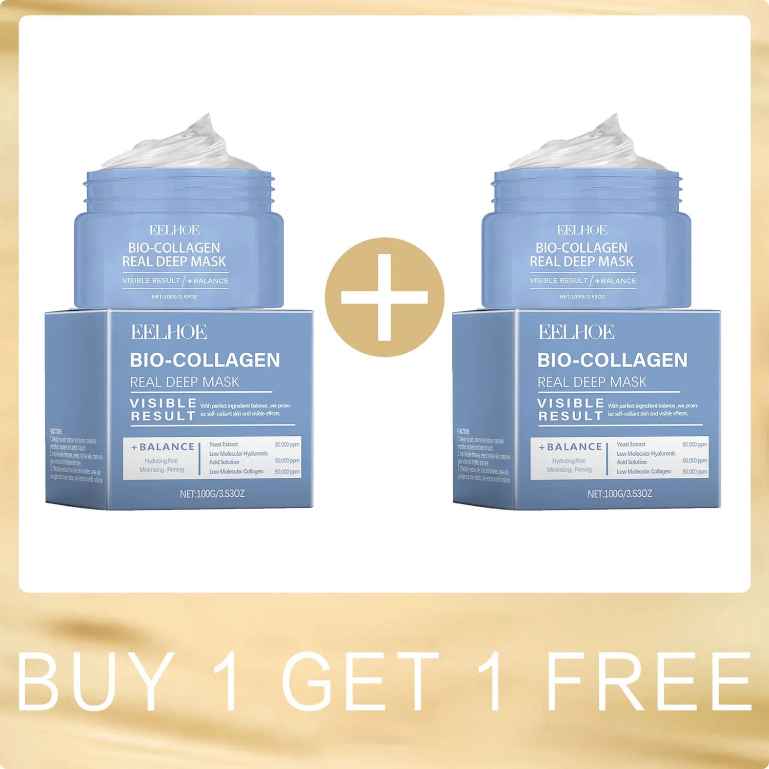 EELHOE Bio Collagen Face Mask Peel off Moisturizing Facial Nicotinamide Smooth Face Skin Deep Cleansing Blackhead Peel off Mask