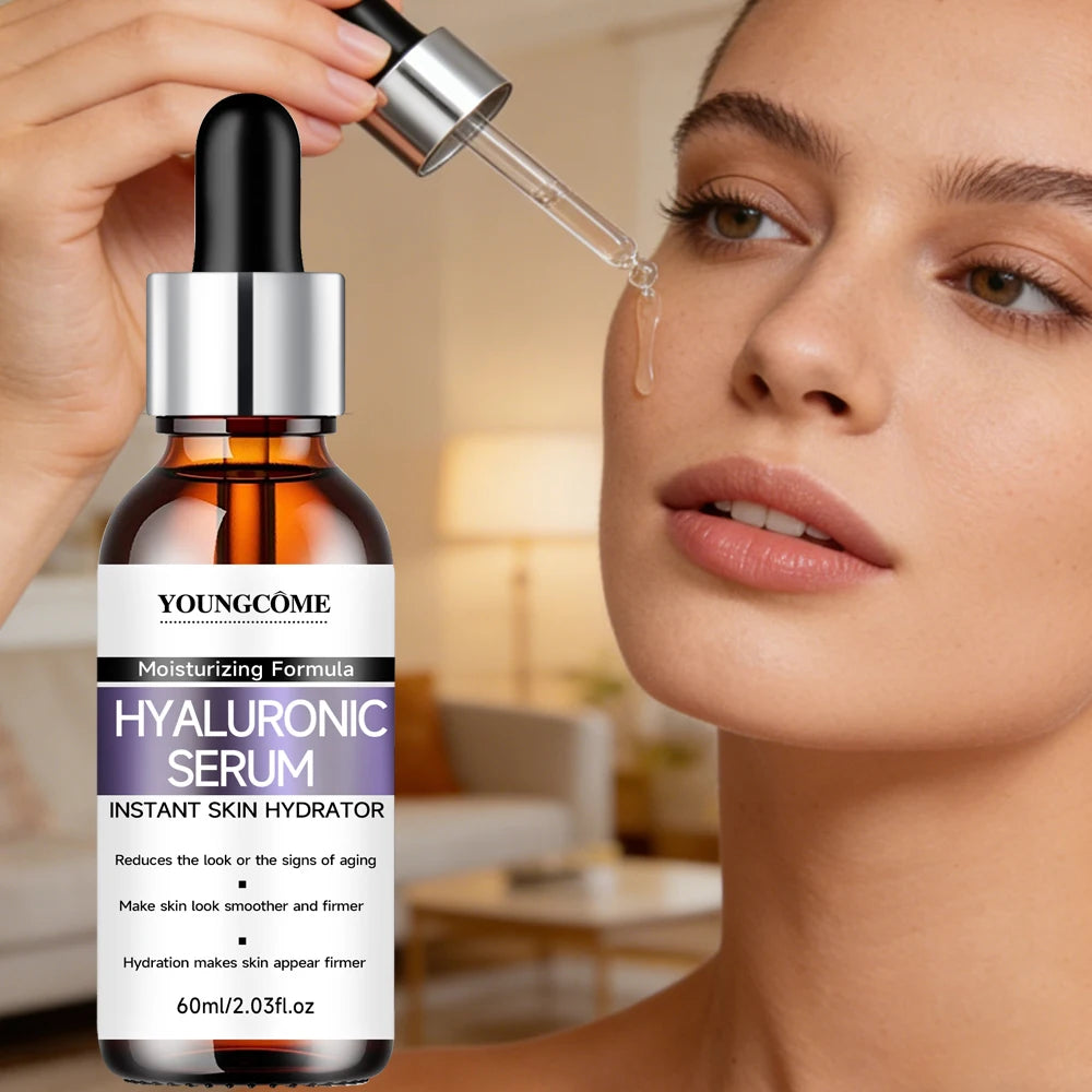 Hyaluronic Acid Face Serum Instant Hydration Moisturizer for Smooth Plump Skin - Brighten skin Daily Skincare Essence 40/60ML