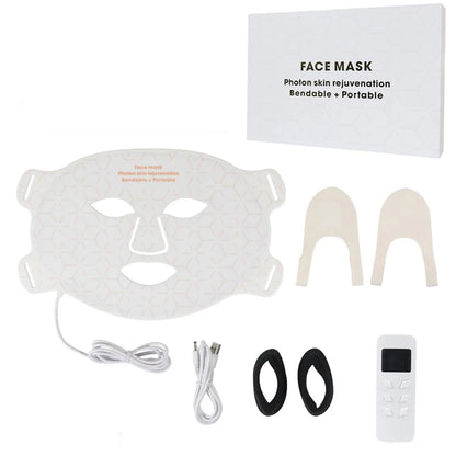 Hot Sale 4 Colors 460NM 590NM 630NM 850NM NIR Near Infrared LED Facial Face Red Light Therapy Mask