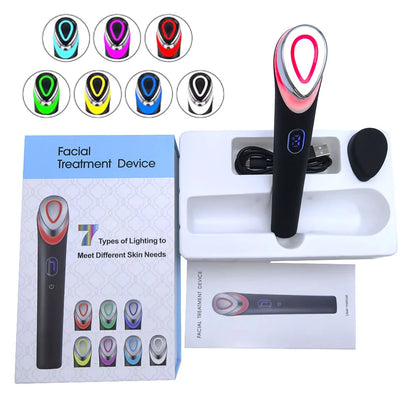 NEW Booster Pro Led Facial Light Therapy 7 Colors Eye Beauty Wand Red Light Eye Massager for Skincare &amp; Blue Rejuvenation Tool