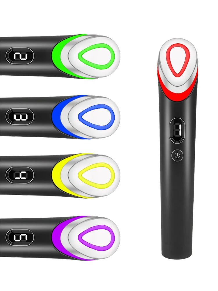 NEW Booster Pro Led Facial Light Therapy 7 Colors Eye Beauty Wand Red Light Eye Massager for Skincare &amp; Blue Rejuvenation Tool