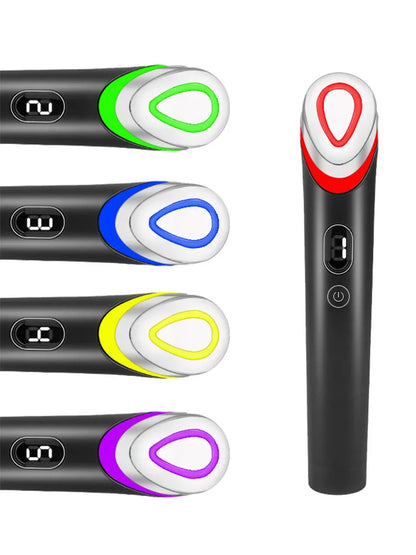 NEW Booster Pro Led Facial Light Therapy 7 Colors Eye Beauty Wand Red Light Eye Massager for Skincare &amp; Blue Rejuvenation Tool