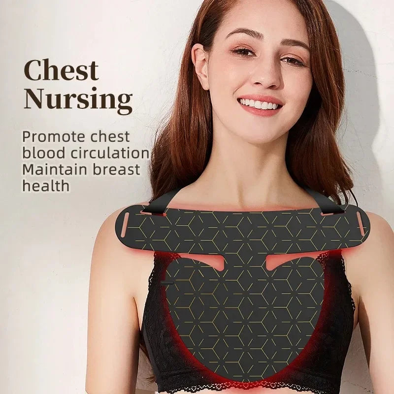 4 in 1 with Neck Led Light Therapy Infrared Flexible Soft Mask Silicone 4 Color Led Therapy Anti Aging Advanced Photon Mask New