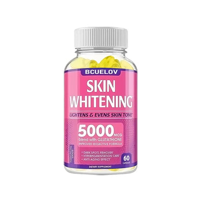 Skin Whitening with L-Glutathione 5000mcg Dark Spot Brightening, Anti-Aging, Antioxidant Capsules