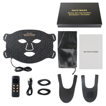 Hot Sale 4 Colors 460NM 590NM 630NM 850NM NIR Near Infrared LED Facial Face Red Light Therapy Mask