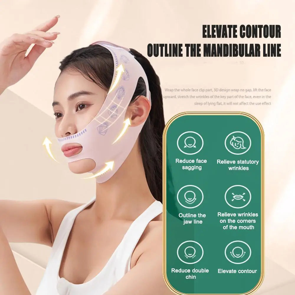 1pcs Anti Wrinkle Face Bandage Adjustable V Face Lift Up Belt Reduce Double Sculpting Skin Lifting Face Mask Sleeping Facial