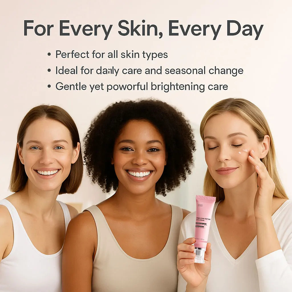 PDRN Pink Peptide Eye Cream 30ml for Women Reduces Dark Circles &amp; Wrinkles, Lifting and Firming, Deep Moisturizing