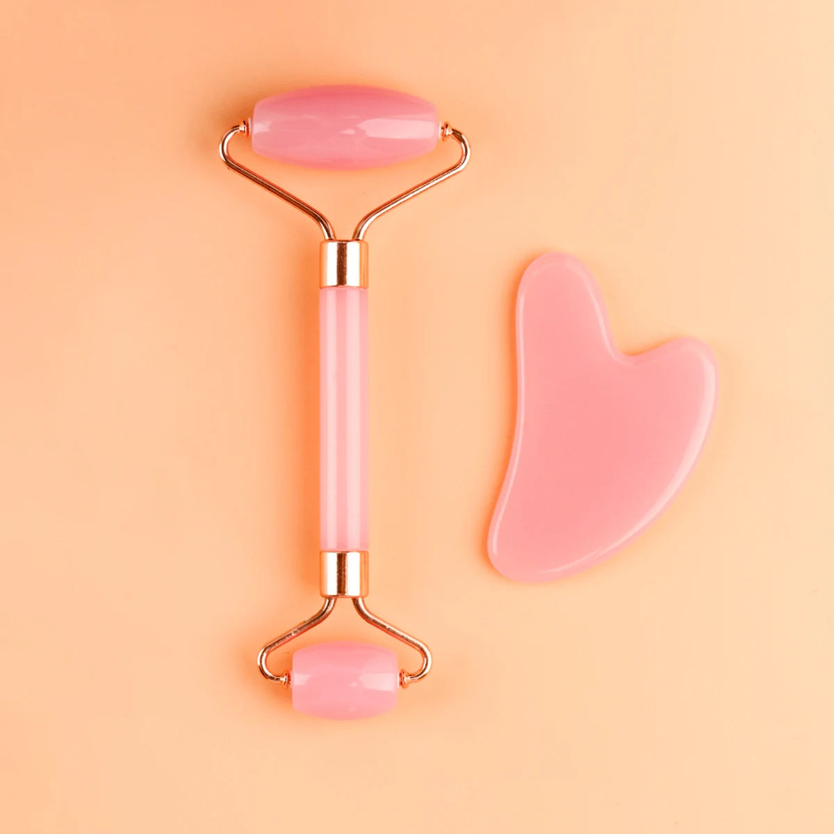 2pcs Double-end Gua Sha Massage Roller Neck Face Board Facial Skin Lifting Scraper Anti-Wrinkle Beeswax Stone Scraping Massager