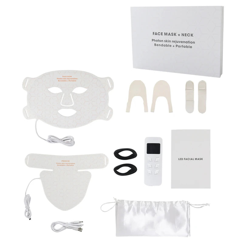 Hot Sale 4 Colors 460NM 590NM 630NM 850NM NIR Near Infrared LED Facial Face Red Light Therapy Mask