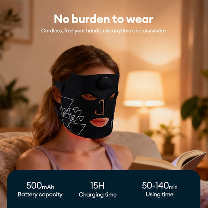 LED Silicone Mask 7 Color LED Facial Beauty Mask Photon Face Mask Anti-aging Repair Skin Firming Silicone Face Mask Machine