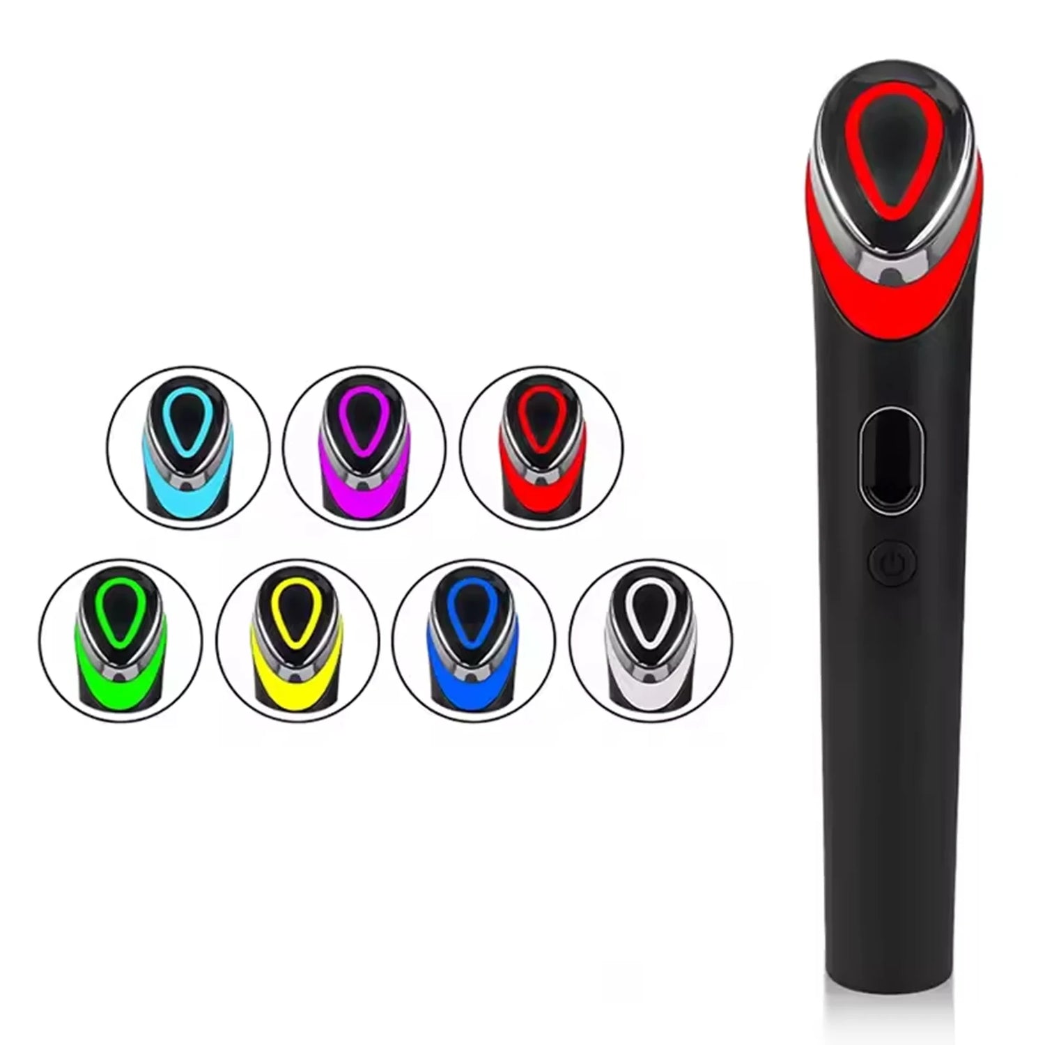 NEW Booster Pro Led Facial Light Therapy 7 Colors Eye Beauty Wand Red Light Eye Massager for Skincare &amp; Blue Rejuvenation Tool