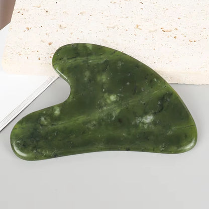 Revitalize Your Skin with the 1/2Pcs Jade Heart-Shape Massager Guasha Board - Perfect for Neck Relief, Face Thinning, and Wrinkle Prevention!