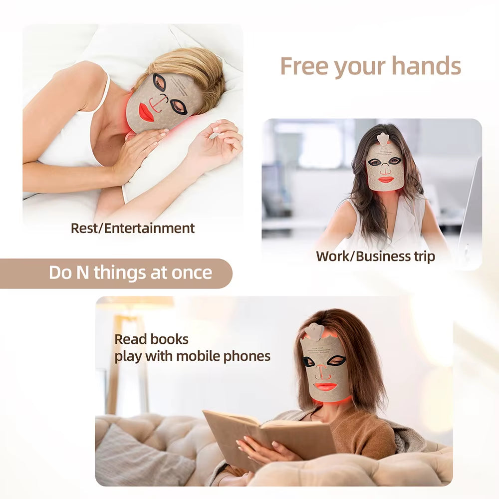 7 Colors Silicone LED Mask Face Photon Skin Rejuvenation Flexible Soft Facial Beauty Mask Skin Care Repair Skin Brightening