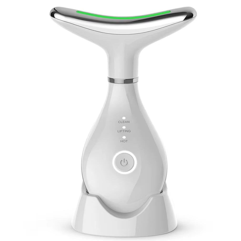 Revitalize Your Skin with the 3-in-1 LED Neck Beauty Device - Microcurrent Facial Massager for Daily Anti-Aging Skincare