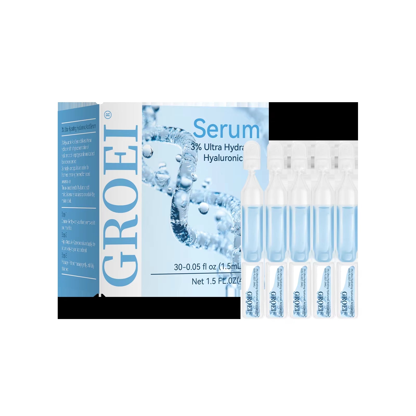 Revitalize Your Skin with 10Pcs PDRN Serum - Moisturizing, Brightening, and Anti-Aging Facial Treatment