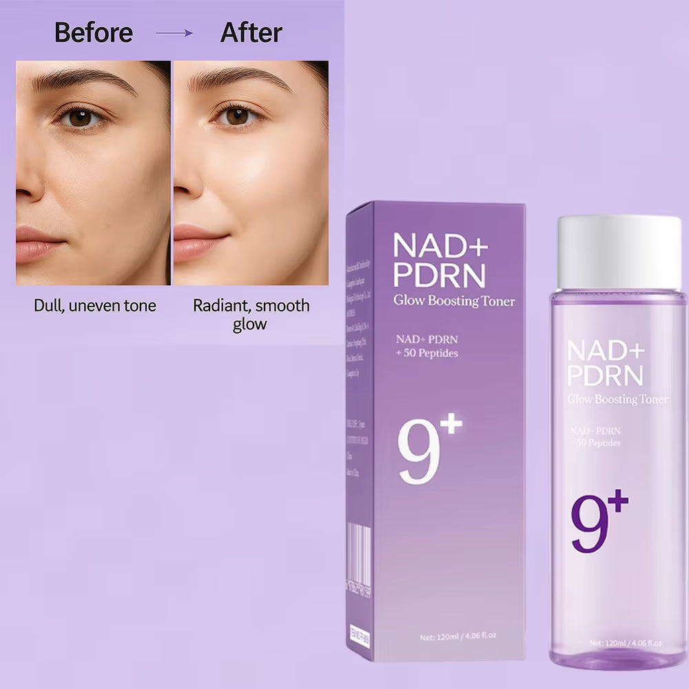 NAD+PDRN Glow Boosting Toner - Hydrate, Firm, and Revitalize Your Skin with 50+ Peptides for a Youthful Glow - 120ML