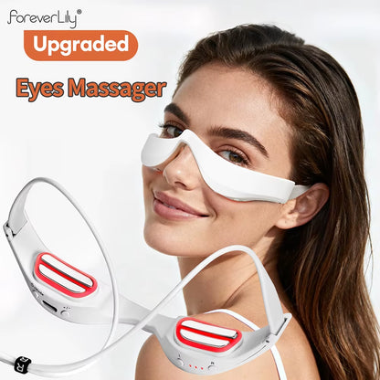 Electric 3D Eyes Massager EMS Eye Massage Glasses Red Light Eye Care Lighten Dark Circles Eye Relax Massager
