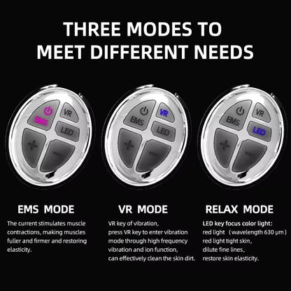 V Face Lifting EMS Facial Mask Red Blue Light Therapy anti Aging Skin Tightening Firming Beauty Device Rechargeable Tool