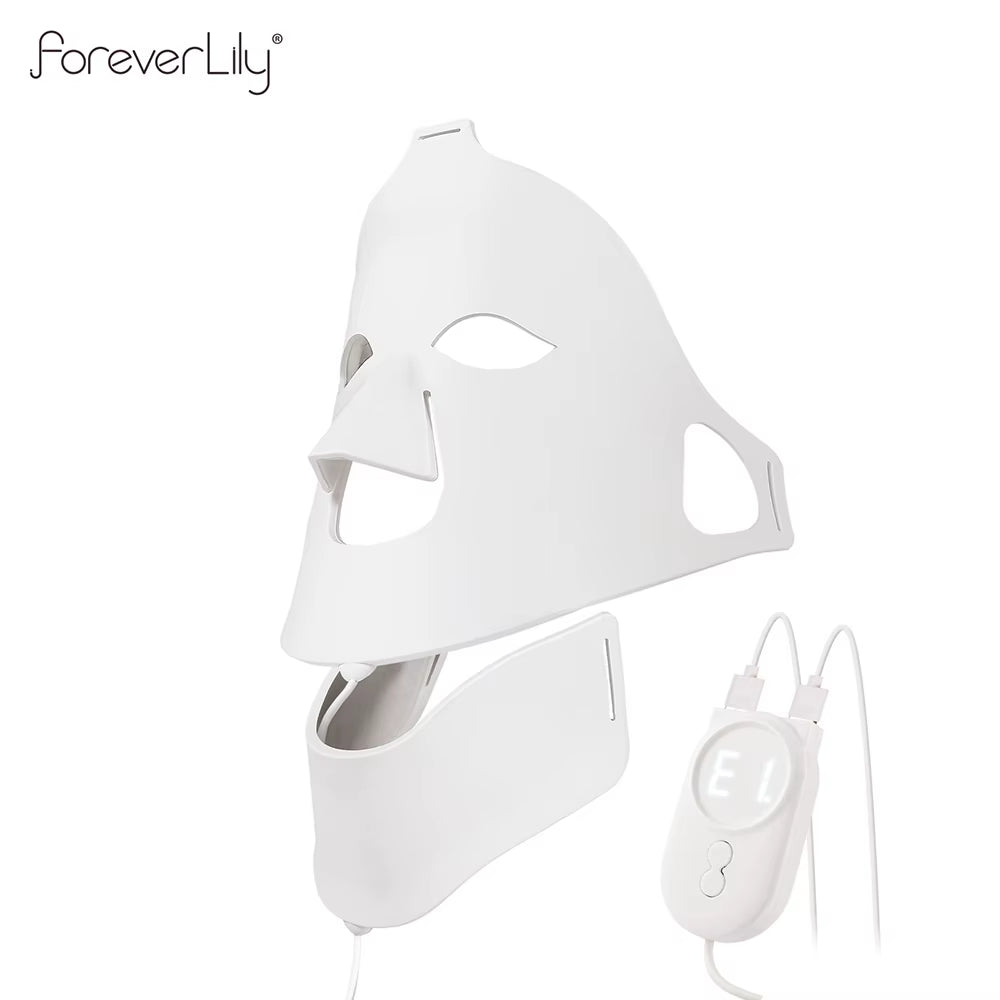 Silicone LED Facial Mask 7 Colors Photon Beauty Face Neck Care Mask Skin Whitening Skin Rejuvenation Mascara Faciales Led