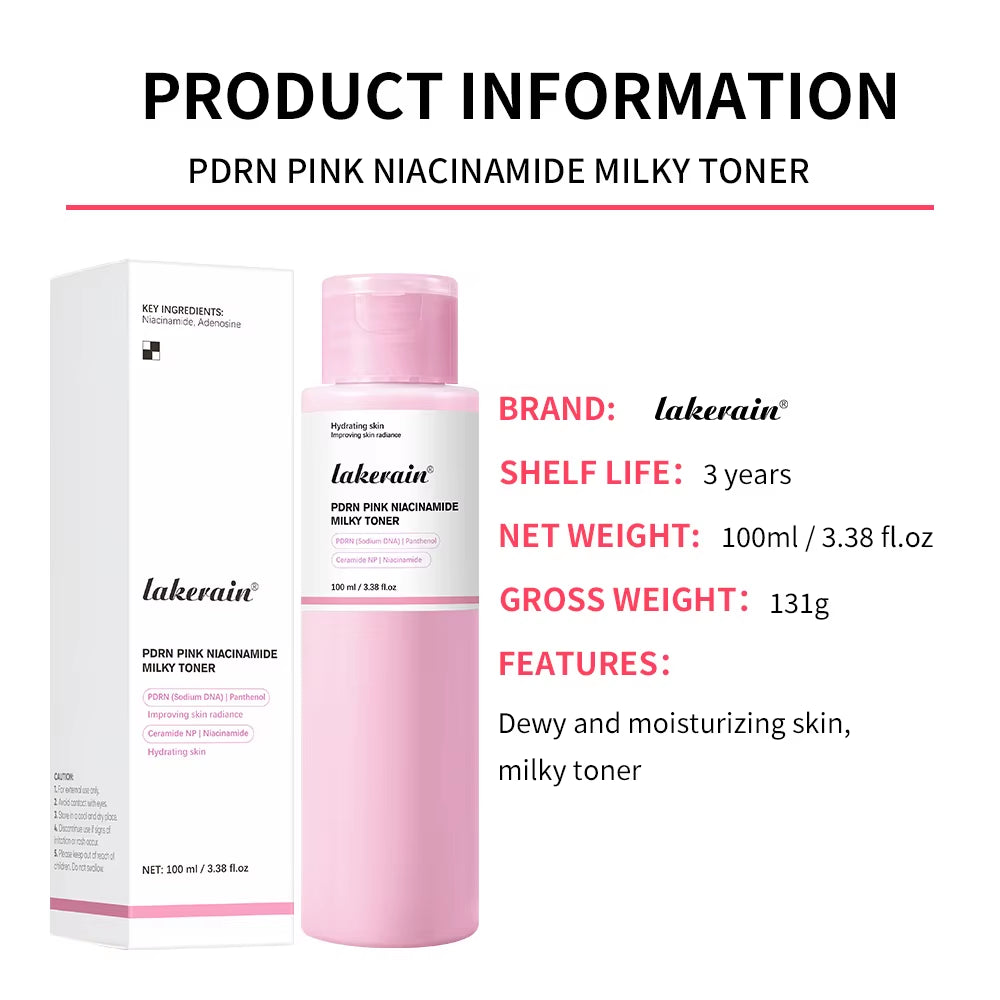 Unlock Radiant Skin with PDRN Pink Niacinamide Milky Toner - Hydrating, Soothing, and Moisturizing for a Glass Glow Finish