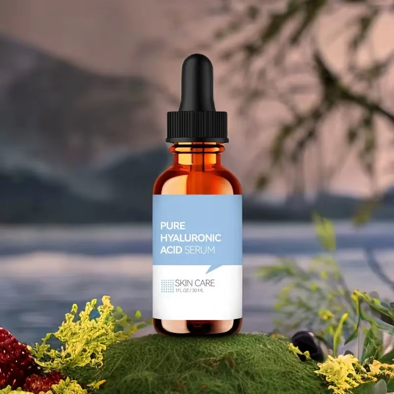 Revitalize Your Skin with 2 PCS Pure Hyaluronic Acid Essence Liquid - Intense Moisturizing Power for Enhanced Elasticity - 1 Ounce