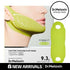 V-lifting mewing band in textured light green fabric with oval ear openings, shown worn under the jaw; Dr.Melaxin&