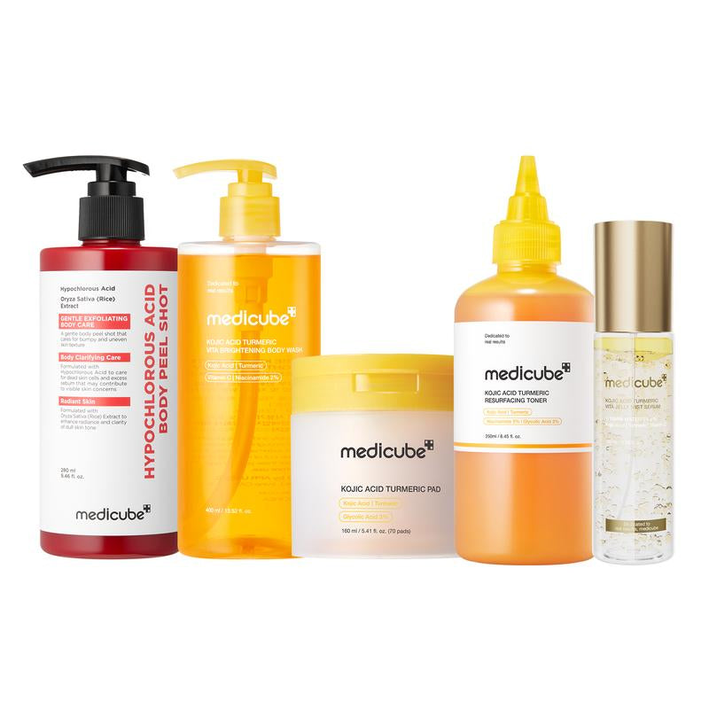 Revitalize Your Skin with the Medicube Smooth &amp; Clear Body Care Set | Exfoliating Body Peel, Brightening Body Wash, and Toner Essentials for a Flawless Complexion | K-Beauty Must-Have!