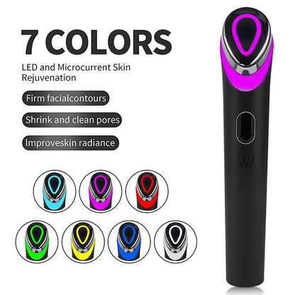 Revitalize Your Skin with the Age-R Booster Pro: 7 Colors EMS Microcurrent Facial Massager for Youthful Glow and Rejuvenation