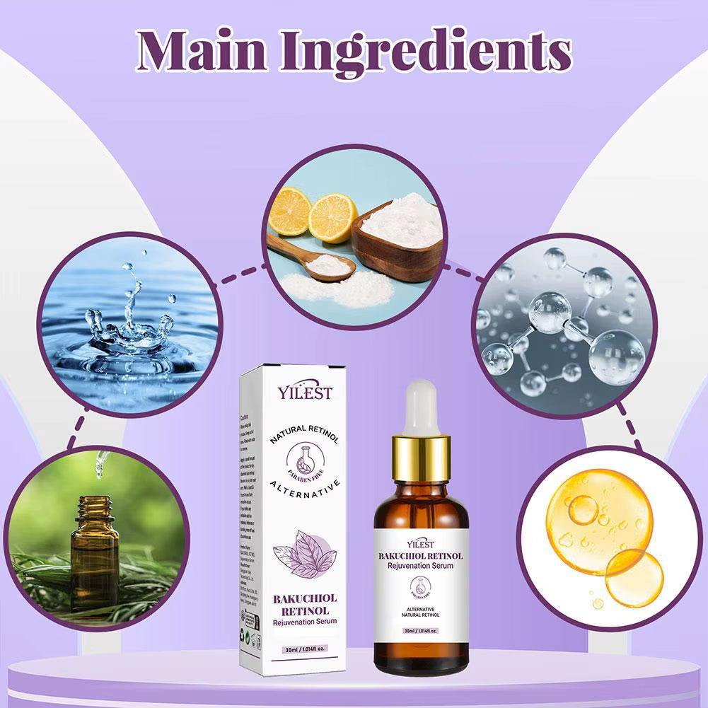 1/2PCS Bakuchiol Retinol Rejuvenation Serum for Face Minimize Wrinkles Retinol &amp; Vitamin Face Serum Skin Firming Skin Care