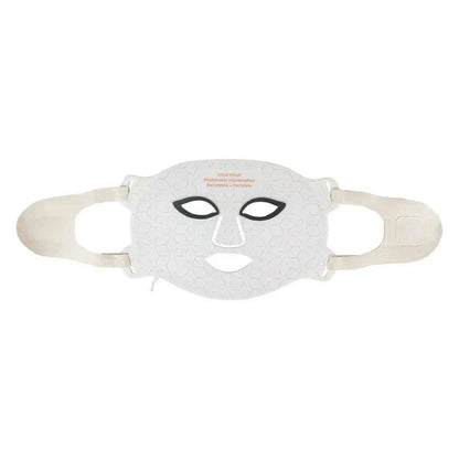 Home Use Therapy Face Device white silicone light therapy face mask with ear loops and geometric pattern