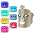 LED Photon Beauty Infrared Mask made of beige silicone with circular patterns and multiple colored LED light therapy modes for face treatment