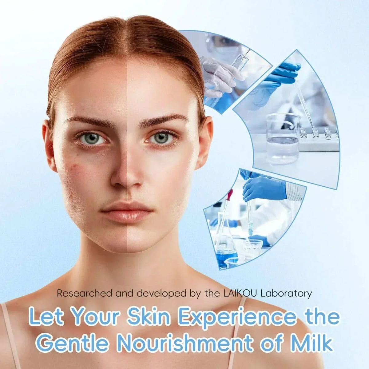 moisturizing Skin Care Trio promotion showing a woman&
