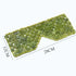 Natural Xiuyan Jade facial mask with interwoven olive-green stone tiles and small round jade beads along the edges