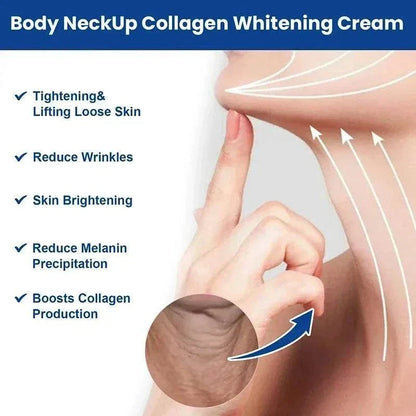 Neck Lines Protein Cream graphic showing a woman&