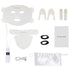New Generation 4 Colors LED photon facial therapy mask set in white silicone with controller, straps, cable, eye covers, and storage pouch